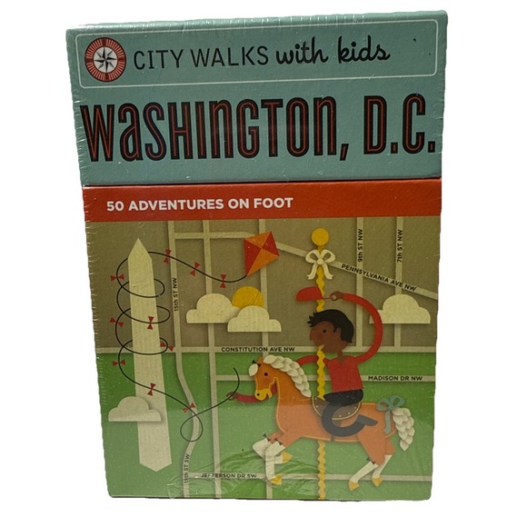 Other - City Walks with Kids: Washington DC 50 Adventures on Foot 50 Flash Cards + Map